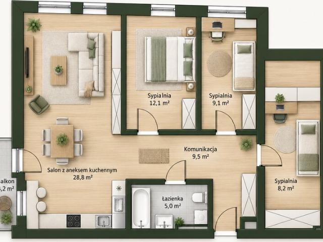 Mieszkanie sprzedam, SZCZECIN, PODJUCHY,, 77 m2, cena: 739 900 zł