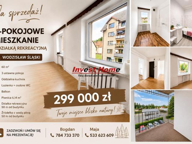 Mieszkanie sprzedam, Wodzisław Śląski, Dębowa, 60 m2, cena: 279 000 zł