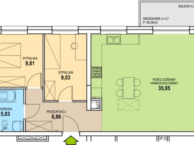 Mieszkanie sprzedam, Łężyca, Łężyca Inwestycyjna, 66 m2, cena: 566 355 zł