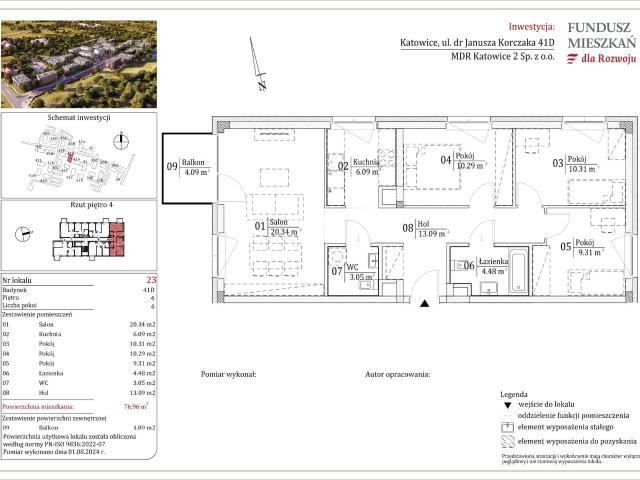 Mieszkanie w Katowicach 76,96 m² z rynku pierwotnego