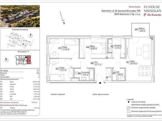 Mieszkanie w Katowicach 78,10 m² z rynku pierwotnego