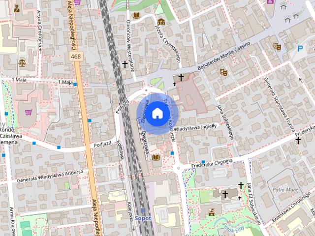 Mieszkanie w samym centrum Sopotu dla Singla. Wynajem całoroczny długoterminowy