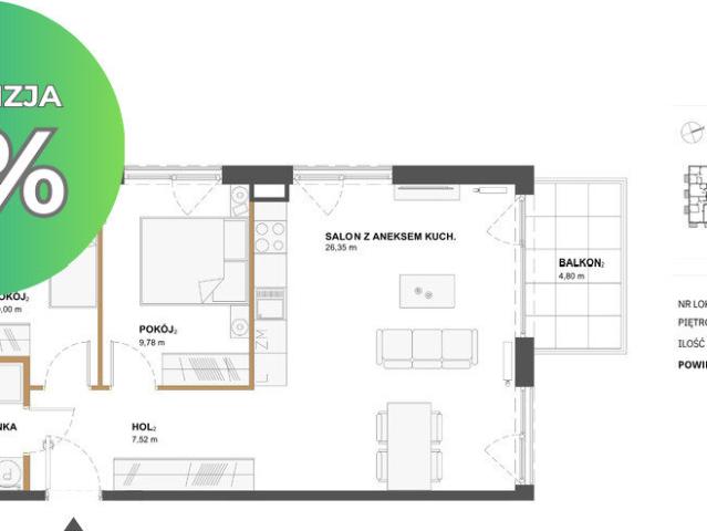 Mieszkanie, Warszawa, 57.33 m², sprzedam mieszkanie