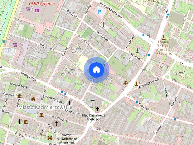 Mieszkanie z dużym balkonem w centrum miasta