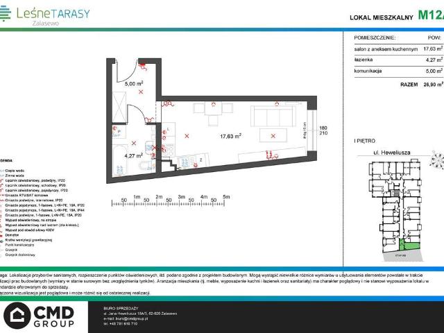 Mieszkanie, Zalasewo, 26.90 m2, 1 pokój