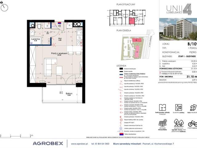 Mieszkanie, Poznań, 31.10 m2, 1 pokój