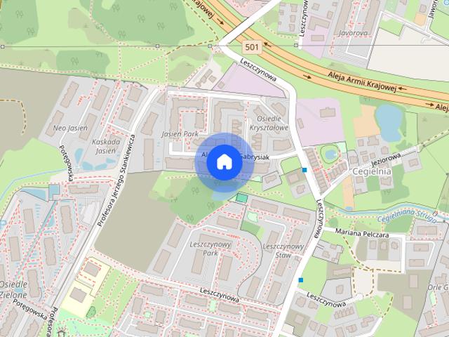 mieszkanie 46 m2 pokój z aneksem, sypialnia, garderoba, taras, Jasień blisko BPH Park