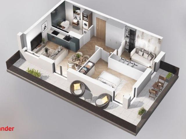 Mieszkanie 47,62 m² z balkonem w Zielonkach nowoczesny standard
