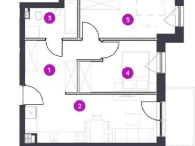Mieszkanie 49 m² w Łodzi balkon i jasny rozkład
