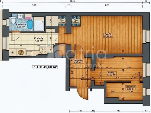 Mieszkanie 49,6 m² w Centrum Szczecina do remontu
