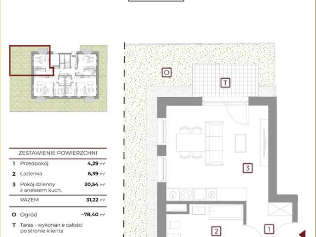 Mieszkanie, 78.40 m2, 1 pokój
