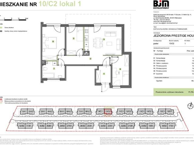 Mieszkanie, Warszawa, 71.70 m2, 4 pokoje