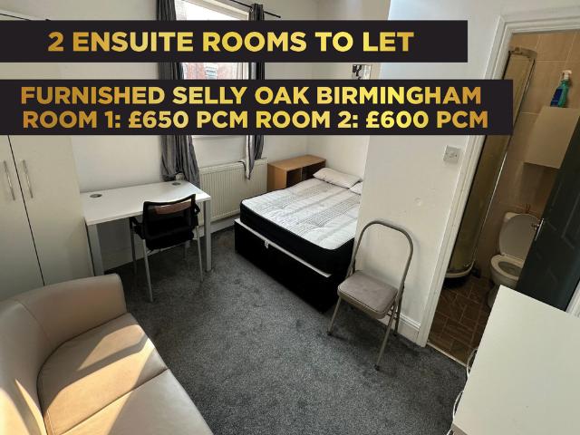 Milner Road, Birmingham B29 2 bed house share to rent £650 pcm £150 pw