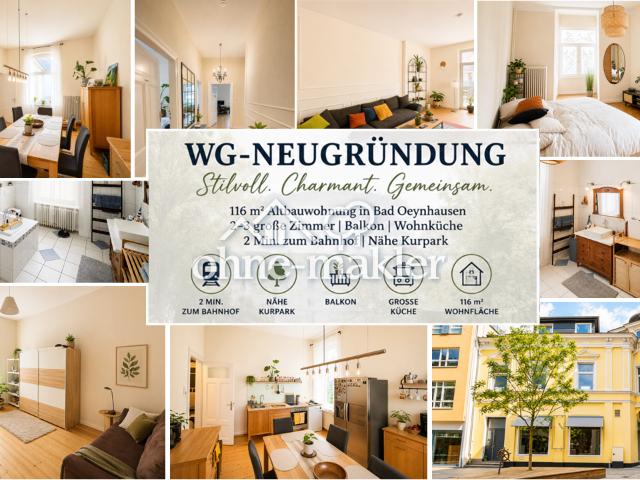 Mitten im Herzen von Bad Oeynhausen | WG Zimmer in 3er WG | 19m² 24m² | 116 m² Altbauwohnung