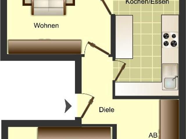 Super schöne 2 Zimmer Wohnung in Duisburg Alt Homberg