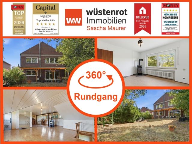 Mit 3D: Viel Platz Zweifamilienhaus mit Garten in Frechen Habbelrath!