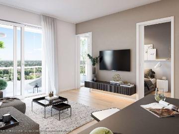 Mit Blick über München: Moderne 1,5 Zi. Whg. mit Duschbad u. Balkon