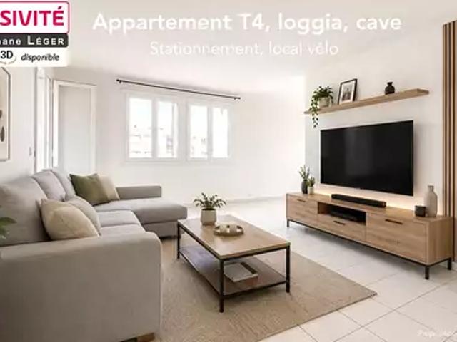 Montélimar 26200 Achat / Vente appartement 4 pièces t4 au dernier étage cave