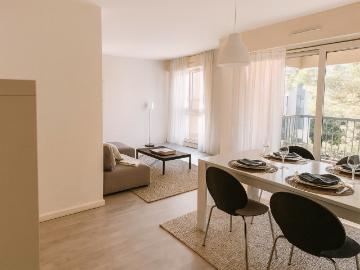 Montpellier Aiguelongue, magnifique appartement T3 meublé à louer avec terrasse et place de stationnement
