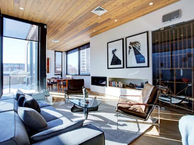 Montreal Furnished Condo for Rent at Monument Incredible 2 Bedroom plus Office, 2.5 Bath with Private Rooftop Patio in Plateau Mont Royal