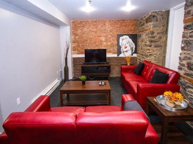 Montreal Furnished Apartment Rental in Ville Marie Superb 5 Bed, 2 Bath with Exposed Brick and Gorgeous Design in Ville Marie