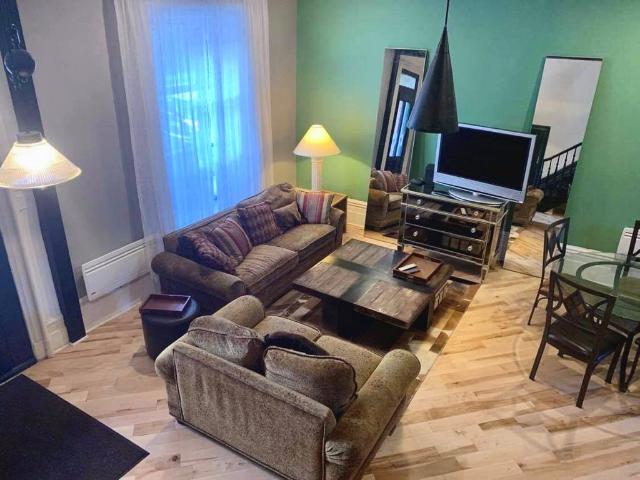 Montreal Furnished House Rental Rustic 3 Bedroom, 1.5 Bathroom with Balcony in Plateau Mont Royal