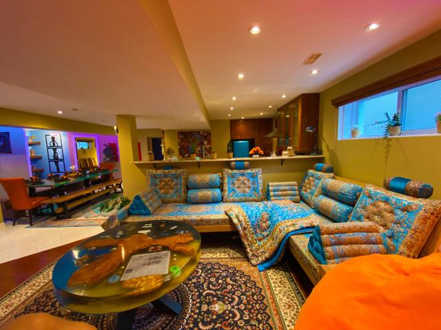 Montreal Furnished Townhouse for Rent Spacious Oriental Style 3 Bedroom Home by Native Designer with Convenient Parking