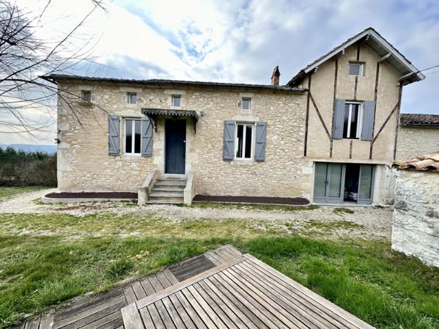 MONFLANQUIN, maison en pierres d'environ 91 m2 avec deux cha