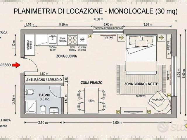 MONOLOCALE Centocelle SPESE INCLUSE