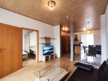 Möbilierte Wohnung im Zentrum, herrlicher Blick vom Balkon