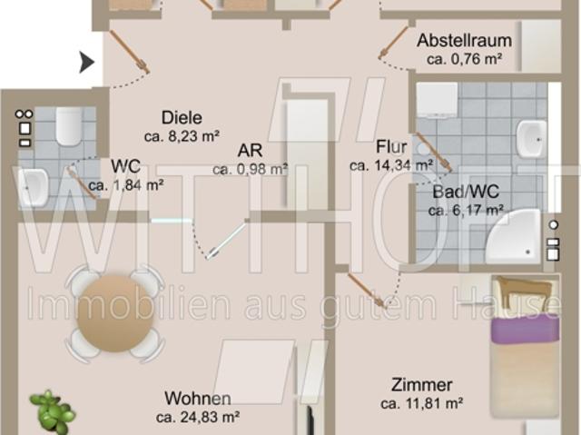 MÖBLIERTE 3 Zimmer Wohnung in toller Lage!