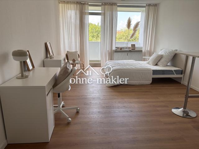 Möblierte 1 Zimmer Wohnung mit großem Balkon und Blick ins Grüne in Liederbach