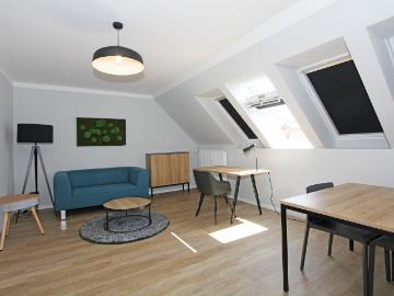Möblierte 2 Zi Business Whg mit separater Küche und Garagenstellplatz, Isarnähe