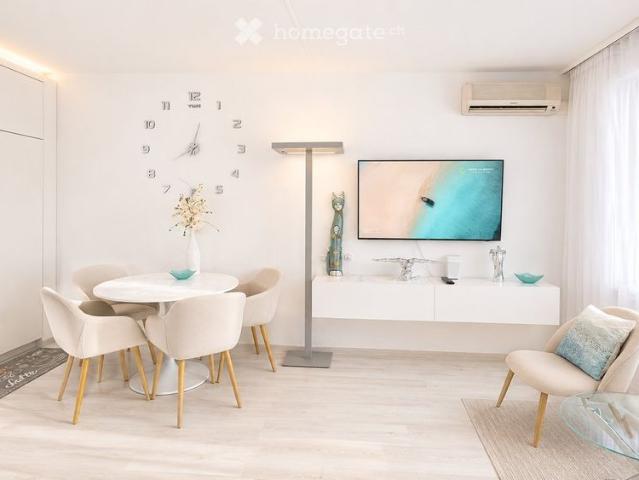 Möblierte 2 Zimmer Wohnung im 5. OG mit Seeanstoss in Bissone