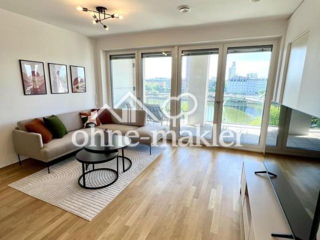 Möblierte 2 Zimmer Wohnung in erster Reihe zum Main