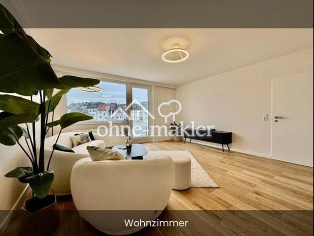 Möblierte 2 Zimmer Wohnung mit Balkon: Erstbezug nach Modernisierung im Herzen Düsseldorfs!
