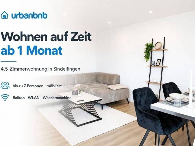 Möblierte 4 Zimmerwohnung in Sindelfingen Wohnen auf Zeit ab 1 Monat