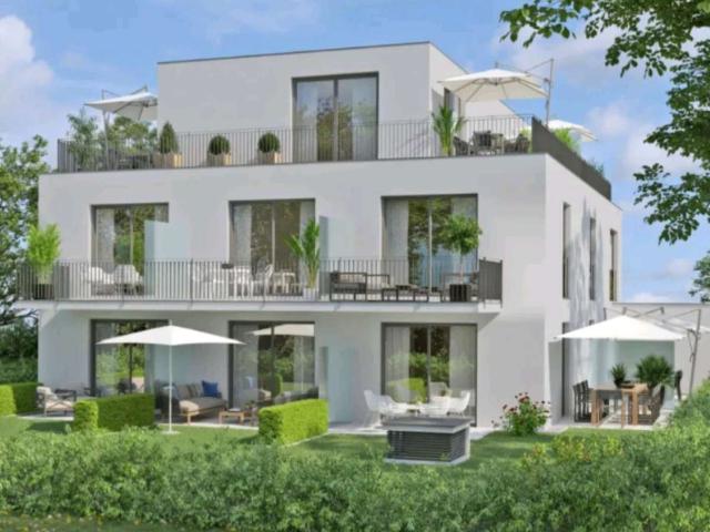 Möblierte Neubau Erdgeschosswohnung inkl. Tiefgarage, Luxusausstattung, mit Garten