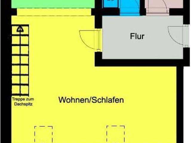 Möblierte Singlewohnung unterm Dach Individuell und gemütlich!