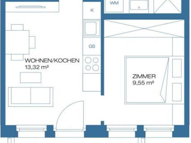 Möblierte Singlewohnung in Ruhelage und Citynähe