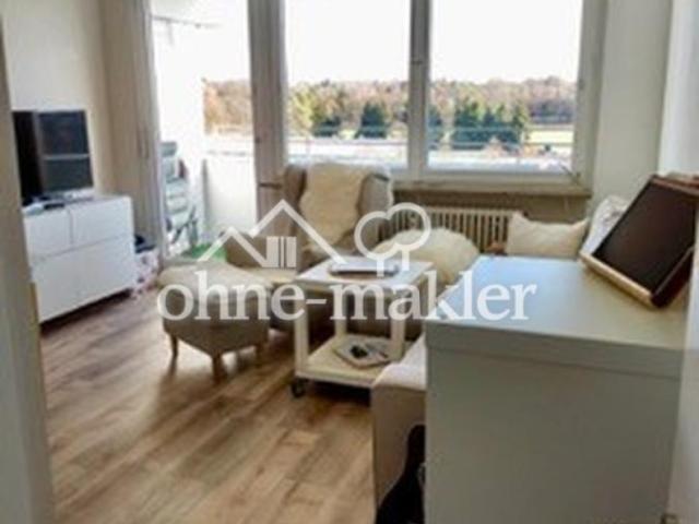 Möblierte super ruhige 1 Zimmer Wohnung Gebäuderückseite in Augsburg mit Blick ins Grüne