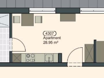 Möblierte Penthouse Wohnung für Studenten, Schüler und Azubis!