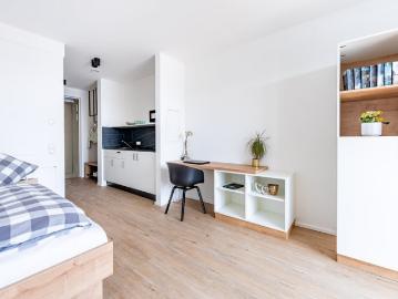 Möbliertes Apartment mit Balkon im Studentenwohnheim an der Persiluhr für Studenten, Azubis & Schüler