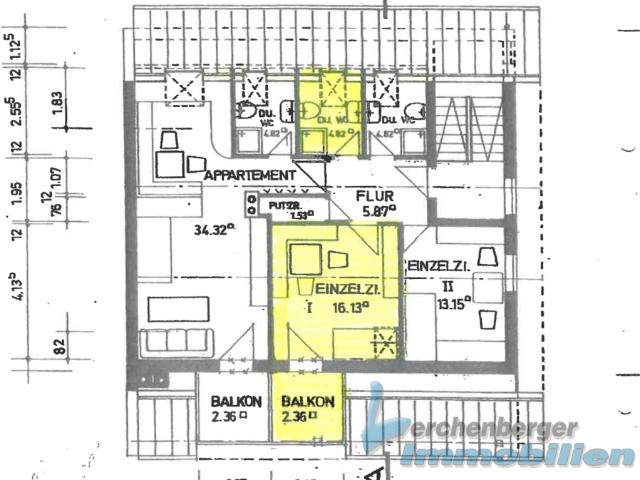 Möbliertes DG Zimmer mit Kochnische zentrumsnah in Plattling