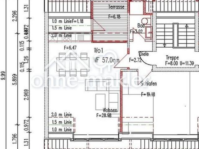 Möbliertes 2 Zimmer Business Apartment mit Terrasse & Gigabit
