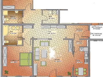 Modern 3 bedroom apartment with a sunny balcony – quiet & centrally located in Leipzig's Zentrum Süd district