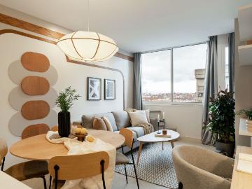 Modern 1 Bedroom Apartment with AC and Smart Home Features in Orense Street, Madrid Amsterdam Apartments for Rent