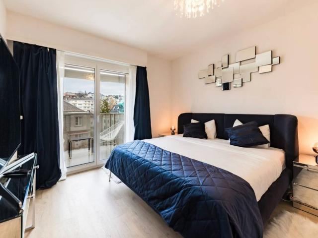 Modern 1 bedroom flat with City Views & Balcony, Lausanne Amsterdam Apartments for Rent