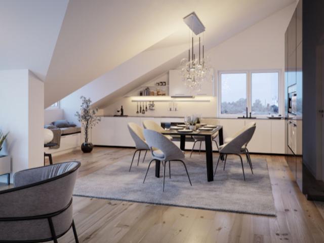 Modern 2 Room Penthouse Apartment with Balcony and Underground Garage in Munich Giesing