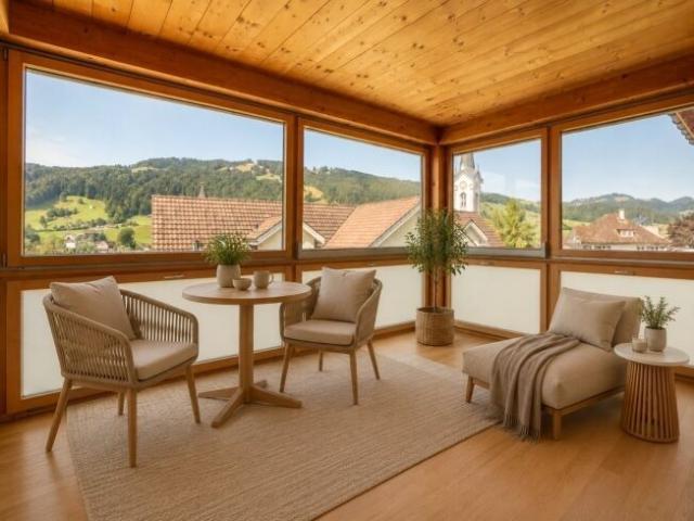 Modern 4.5 room apartment with sunny conservatory